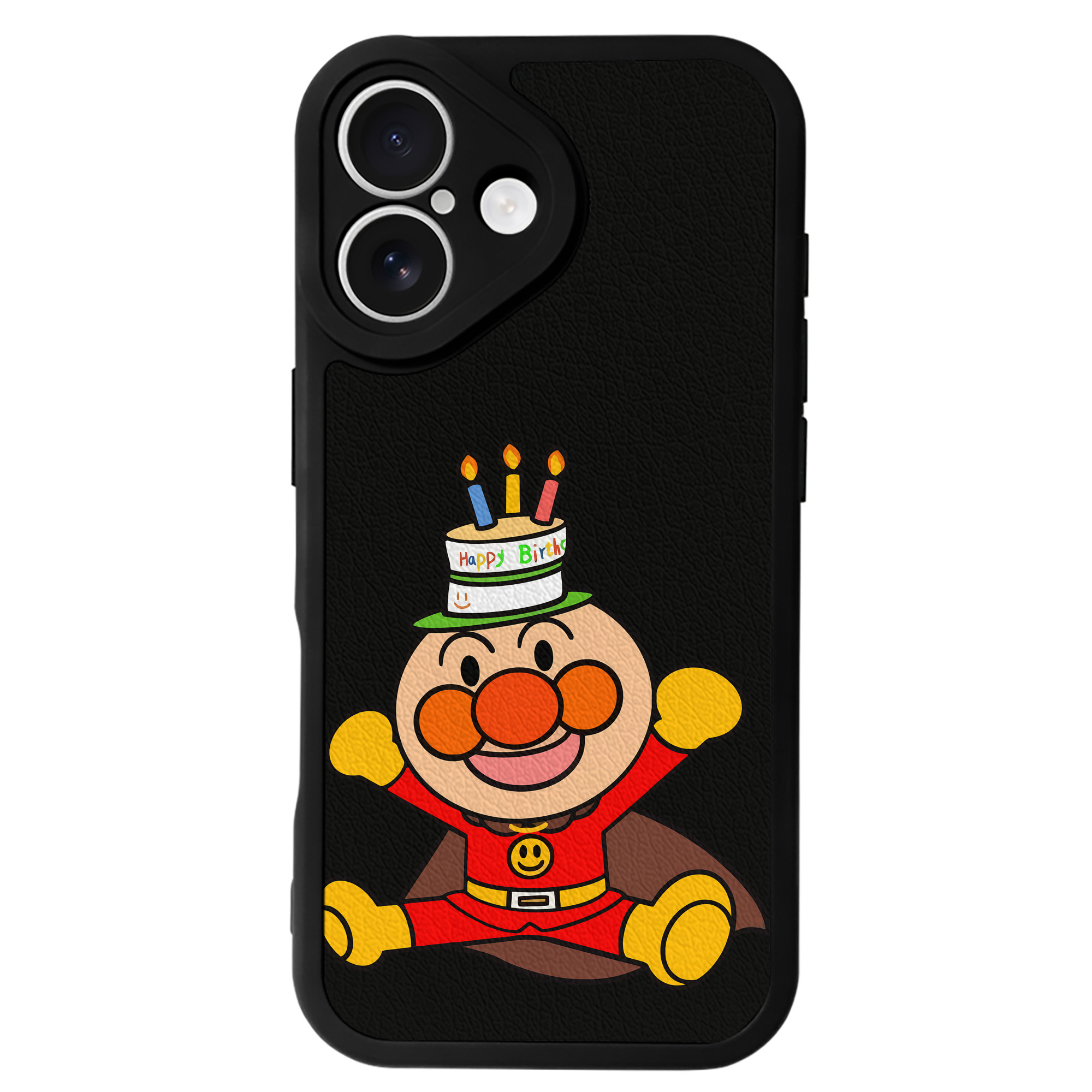 （画像用） アンパンマン Anpanman 【iPhone 16シリーズ対応】シリコンスマホケース（レザー調） 材質：シリコン